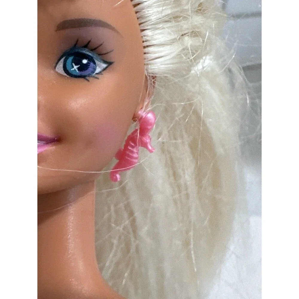 Vintage 1996 Barbie Bubbling Mermaid Doll Blonde Blue Tail Mattel 16131 Y2K